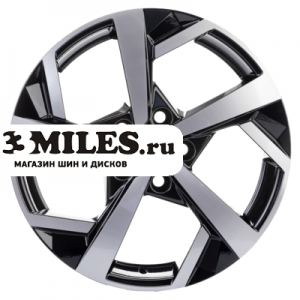 Диск 7x17 5x114.3 ET46 D66.6 Khomen Wheels KHW1712 (A4) Black-FP