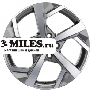 Диск 7x17 5x114.3 ET46 D66.6 Khomen Wheels KHW1712 (A4) Gray-FP