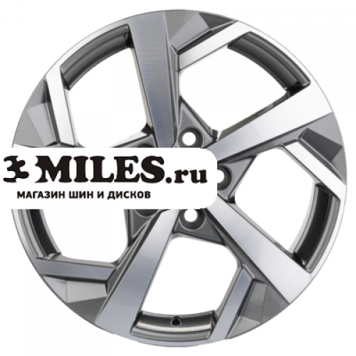 Диск 7x17 5x112 ET49 D57.1 Khomen Wheels KHW1712 (Octavia) Gray-FP