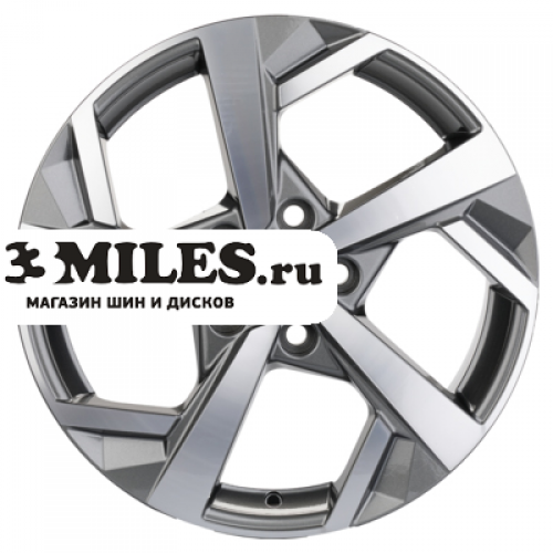Диск 7x17 5x114.3 ET39 D60.1 Khomen Wheels KHW1712 (RAV4) Gray-FP