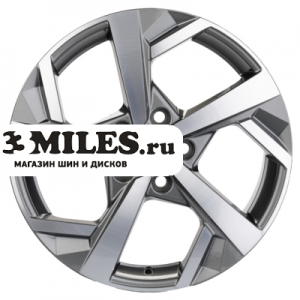 Диск 7x17 5x114.3 ET45 D66.1 Khomen Wheels KHW1712 (Teana/X-Trail) Gray-FP