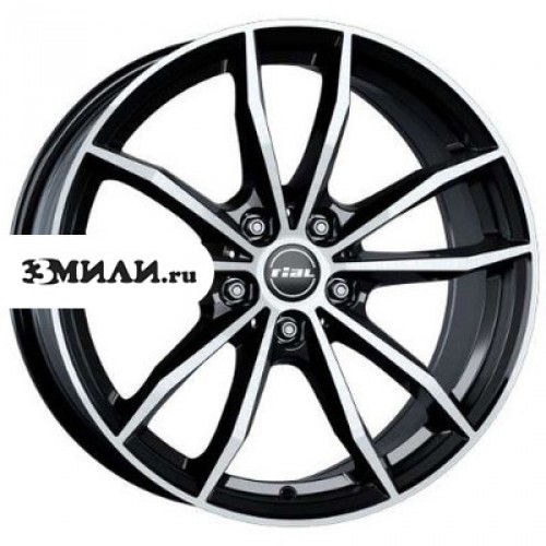 Диск 8x18 5x112 ET30 D66.5 Rial X12 Diamant black front polished