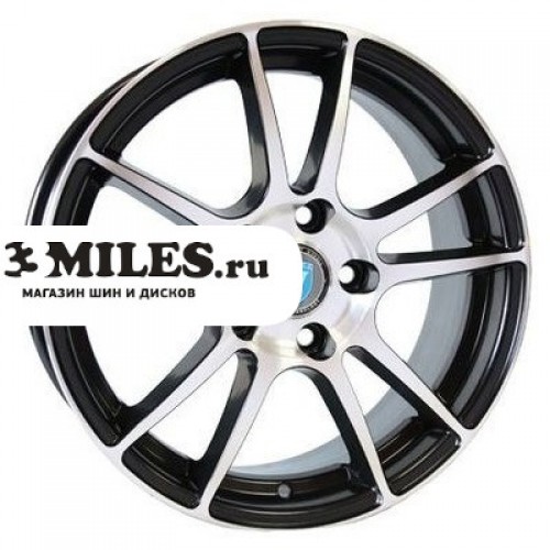Диск 6.5x16 5x114.3 ET45 D60.10 Venti 1611 Черный с полированной лицевой поверхностью