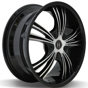 Диск 7.5x18 5x114.3 ET40 D72.6 HARP Y-02 glossy-black__machined-face__glossy-black-lip