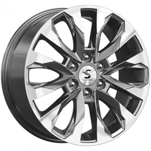 Диск 8.0x20 6x139.7 ET42 D75.10 Premium Series КР007 Haval H9 Графитовый глянцевый с полированной лицевой поверхностью