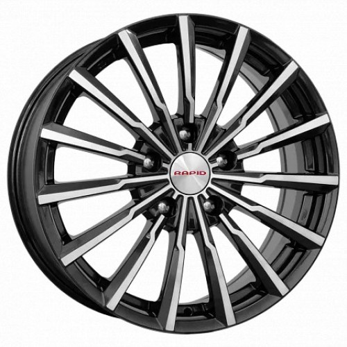Диск 5.5x14 4x100 ET39 D67.1 КиК Акцент (КС641) Алмаз-черный