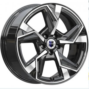 Диск 7.5x18 5x115 ET43 D70.20 КиК Кайан Черный с полированной лицевой поверхностью