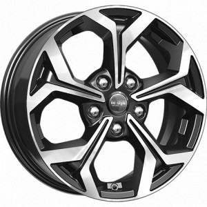 Диск 6.5x16 5x114.3 ET45 D67.1 КиК ZV Corolla КС878 Черный с полированной лицевой поверхностью